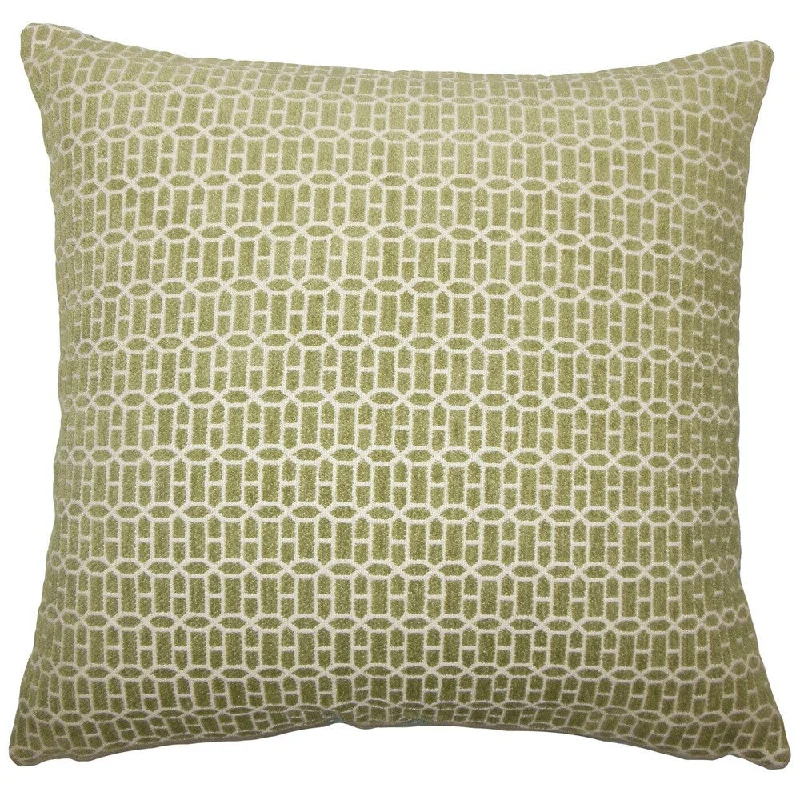 Qiao Geometric Euro Sham Kiwi