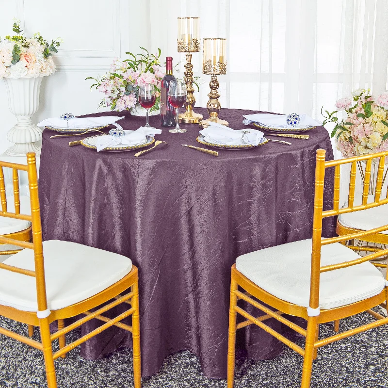 120" Seamless Round Crushed Taffeta Tablecloth - Wisteria (1pc)