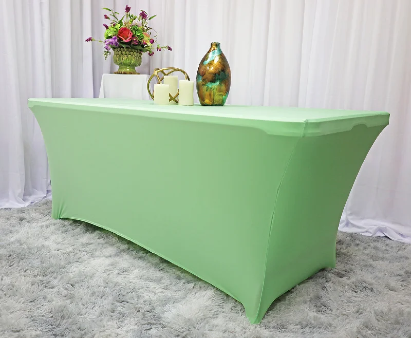 6 Ft Rectangular Spandex (220 GSM) Table Cover - Sage Green (1pc)