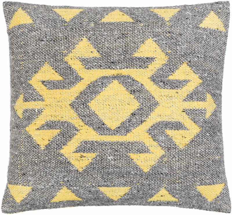 Koronadal Yellow&Grey Geometric Throw Pillow - Clearance