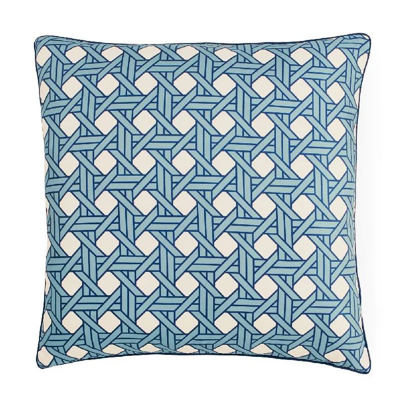 Basketweave Blue Pillow