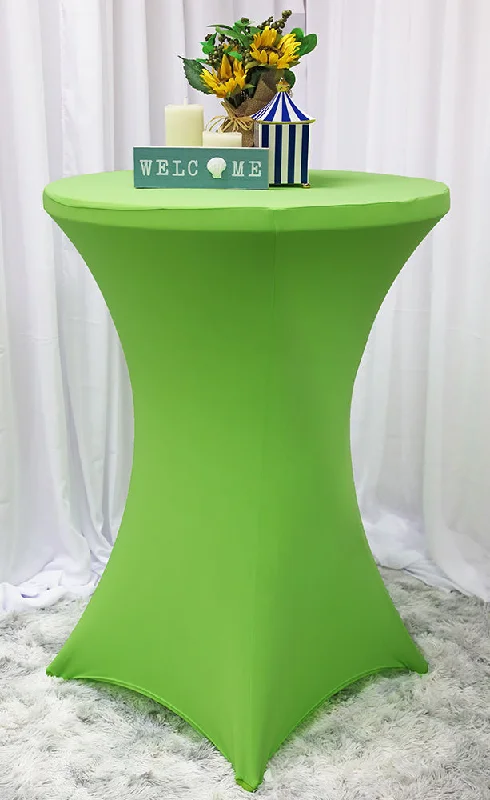 36"x42" Cocktail Spandex (220 GSM) Table Cover - Apple Green (1pc)