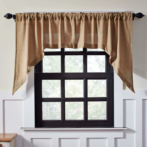 Natural Burlap Curtains 6174