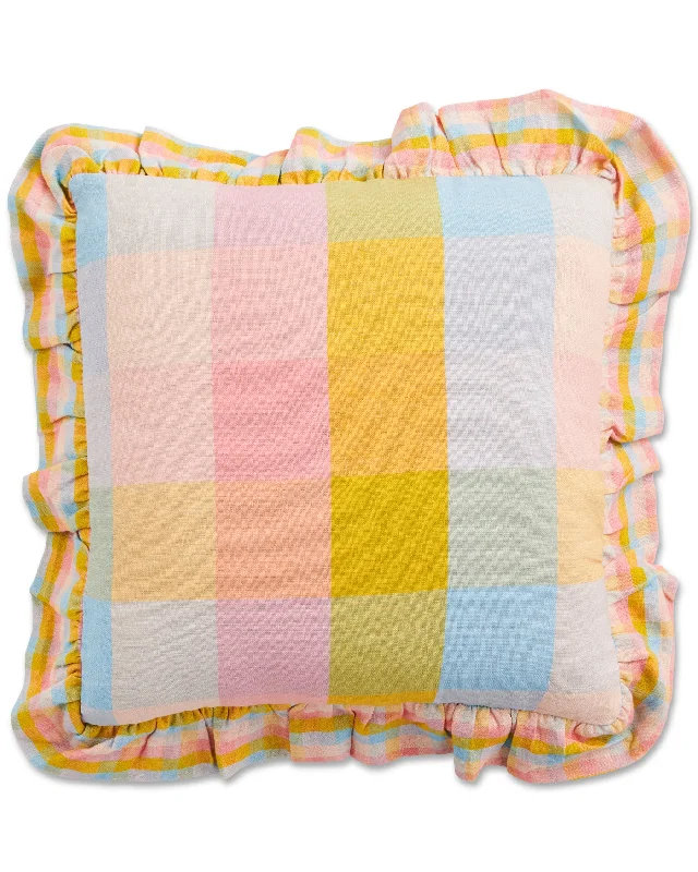 Corfu Tartan Frill Upholstery Cushion