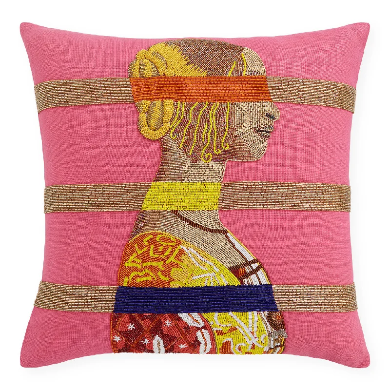 Renaissance Bars Beaded Pillow