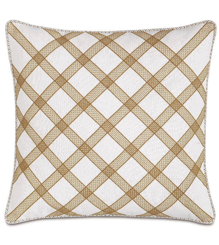 Lanai Trim Trellis Throw Pillow Cover 20x20