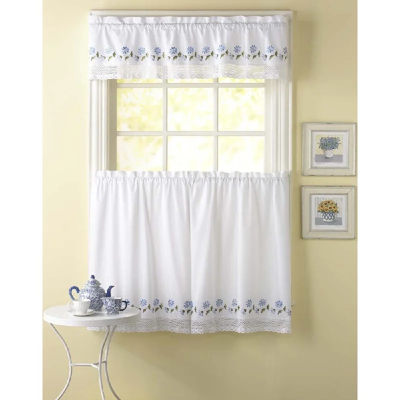 Leighton 3-piece Curtain Tier and Valance Set