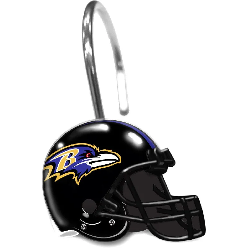 NFL 942 Ravens Shower Curtain Rings - Multi