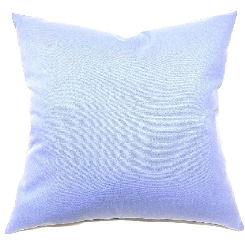 Baby Blue Solid Canvas Throw Pillow Cover 24x24