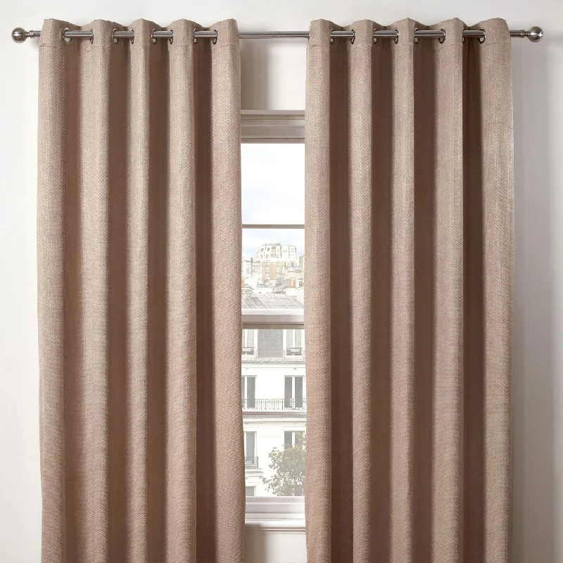 Ambiance Taupe Thermal Blackout Eyelet Curtains